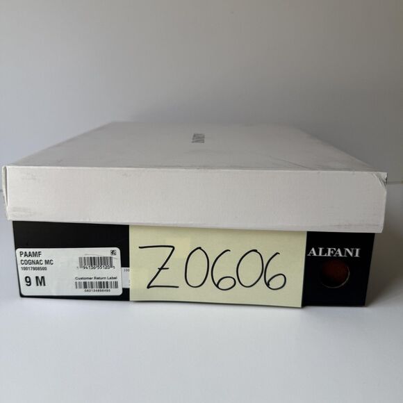 Alfani Boots Womens Size 9 Cognac Faux Suede Ankle Booties Block Heel Zip PAAMF - Picture 10 of 10